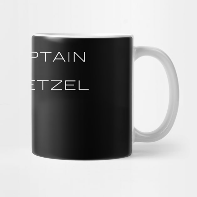 Captain Pretzel Typography White Design by Stylomart